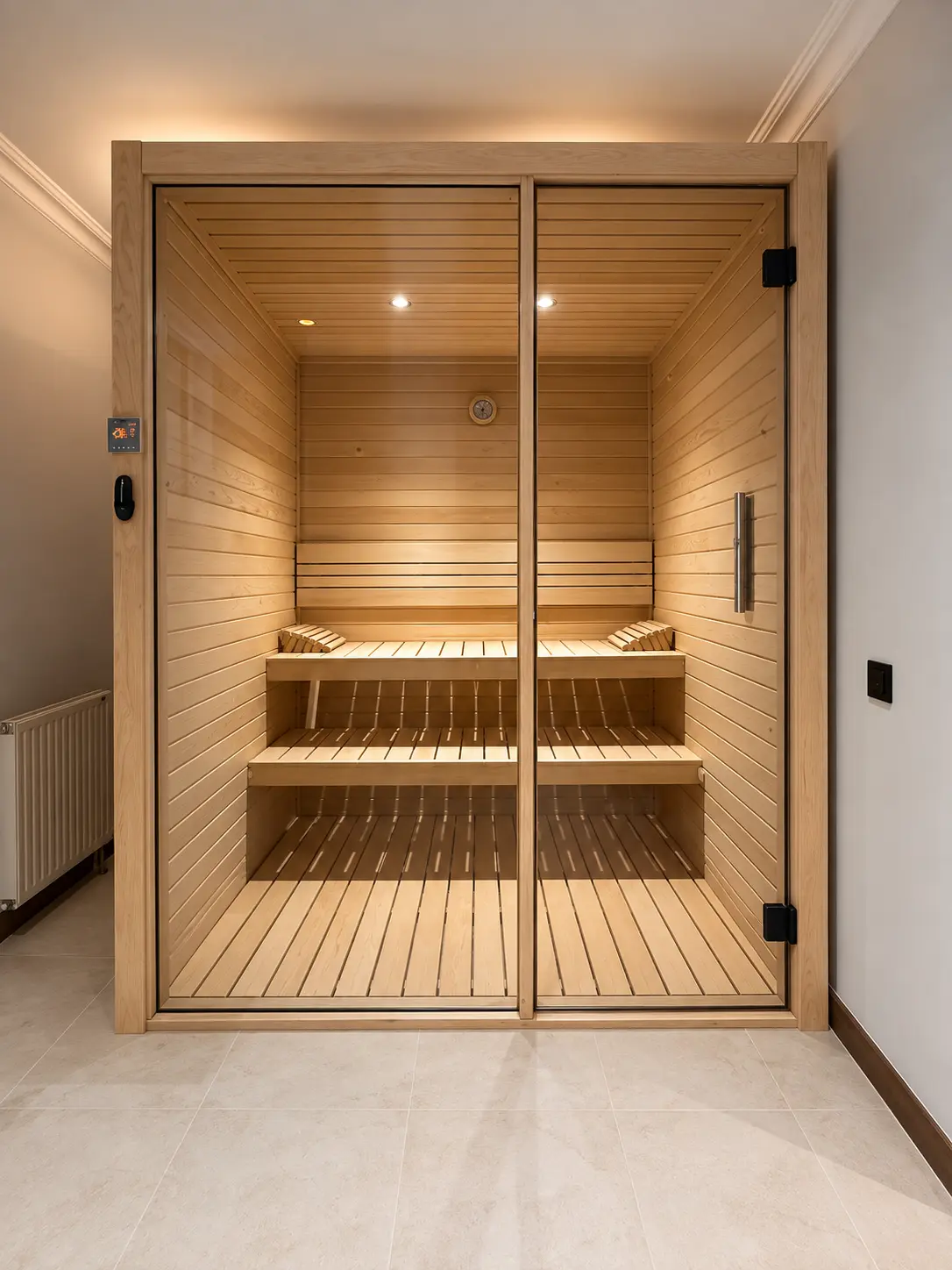 Indoor Sauna sauna installation — Home fitness suite