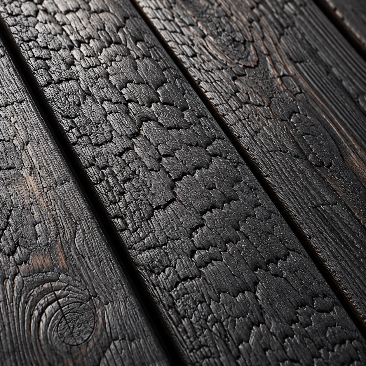Charred wood