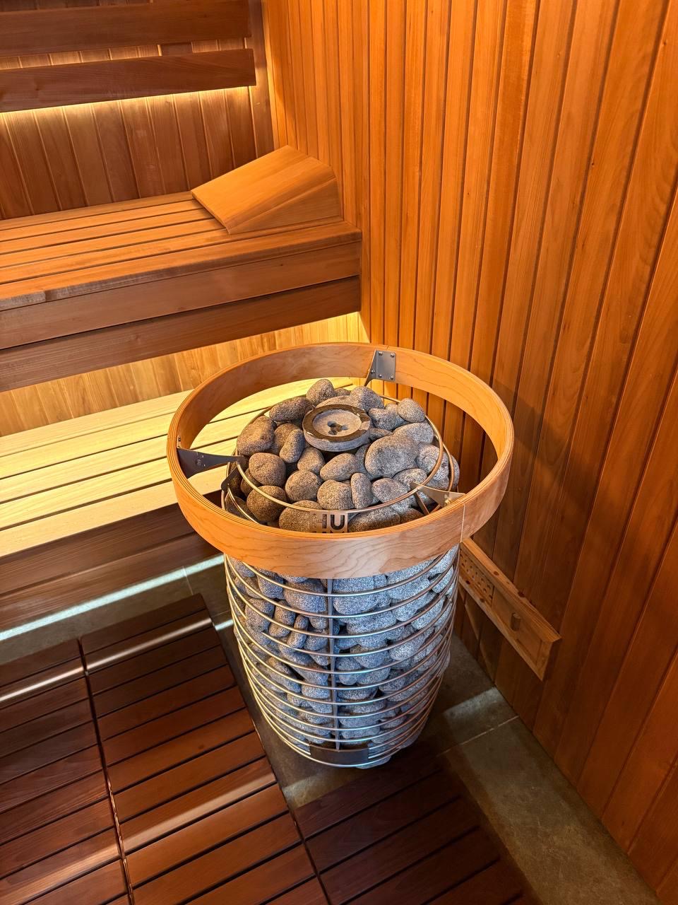 Atelier sauna installation — Stone heater