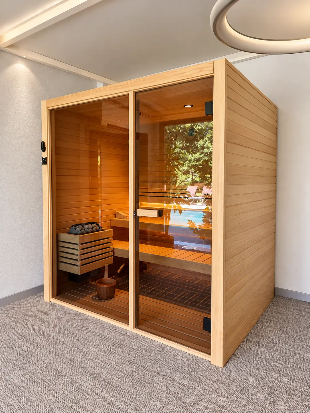 Indoor Sauna sauna installation — Hillside villa